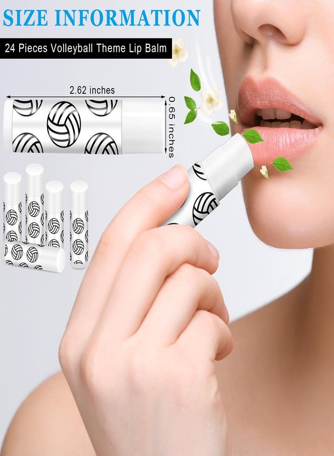 Heigble 24 Pcs Volleyball Lip Balm for Volleyball Team Gifts Sports Moisturizing Jasmine Taste Lipstick for Women Players Sports Fans Party Favors Supplies - Image 2